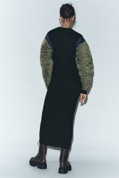 Комбіноване плаття-міді ZARA 1159803343 (Чорний, S)