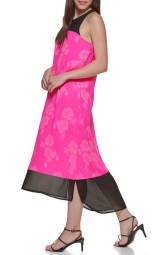 Жіноча шифонова сукня DKNY з принтом 1159803615 (Рожевий, L)