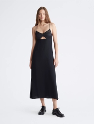 Легкое платье макси Calvin Klein с вырезом 1159804933 (Черный, L)