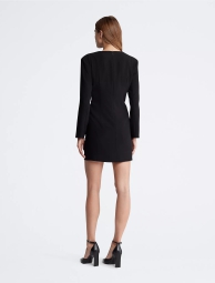 Женское мини-платье Calvin Klein с V-образным вырезом 1159804835 (Черный, 10)