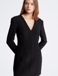 Жіноча міні-сукня Calvin Klein з V-подібним вирізом 1159804835 (Чорний, 10(M))