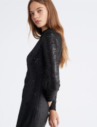 Женское мини-платье Calvin Klein из пайеток 1159804842 (Черный, 2)