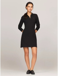 Женское платье-поло Tommy Hilfiger с длинными рукавами 1159808349 (Черный, XL)