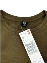 Женское платье-мини UNIQLO с длинными рукавами 1159811708 (Зеленый, XS)