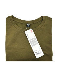 Женское платье-мини UNIQLO с длинными рукавами 1159811708 (Зеленый, XS)