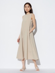 Платье без рукавов AIRism Ultra Stretch Uniqlo 1159822009 (Бежевый M)