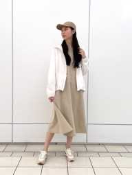 Платье без рукавов AIRism Ultra Stretch Uniqlo 1159822009 (Бежевый M)