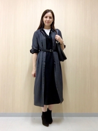 Жіноча сукня-сорочка UNIQLO з поясом 1159824801 (Сірий S)