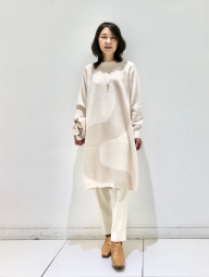 Теплое платье с длинным руковом Uniqlo 1159825258 (Бежевый S)