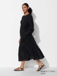 Жіноча сукня UNIQLO з довгими рукавами 1159824807 (Чорний M)