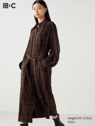 Сукня-сорочка UNIQLO з поясом 1159825232 (Коричневий S)