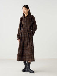 Сукня-сорочка UNIQLO з поясом 1159825232 (Коричневий S)