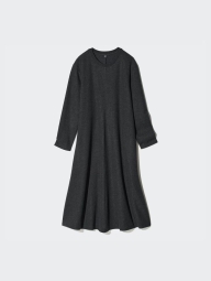 Тепла сукня з довгим рукавом Uniqlo 1159825461 (Сірий S)
