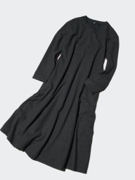 Тепла сукня з довгим рукавом Uniqlo 1159825461 (Сірий S)