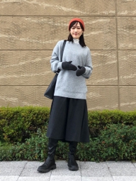 Тепла сукня з довгим рукавом Uniqlo 1159825461 (Сірий S)