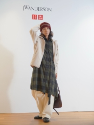 Жіноча сукня-сорочка UNIQLO в асиметричну клітинку 1159828194 (Зелений M)