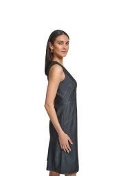 Сукня-футляр із деніму Calvin Klein без рукавів 1159828289 (Синій 2)