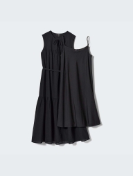 Легка бавовняна сукня Uniqlo без рукавів 1159828587 (Чорний L)