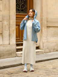 Женское платье Uniqlo в рубчик 1159833250 (Серый L)