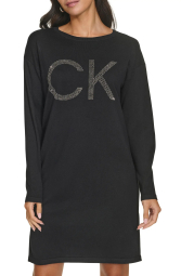 Платье-свитер Calvin Klein с логотипом из страз 1159834684 (Черный S)
