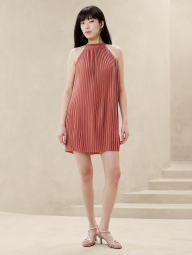 Короткое женское платье с плиссе Banana Republic 1159834761 (Розовый XL)