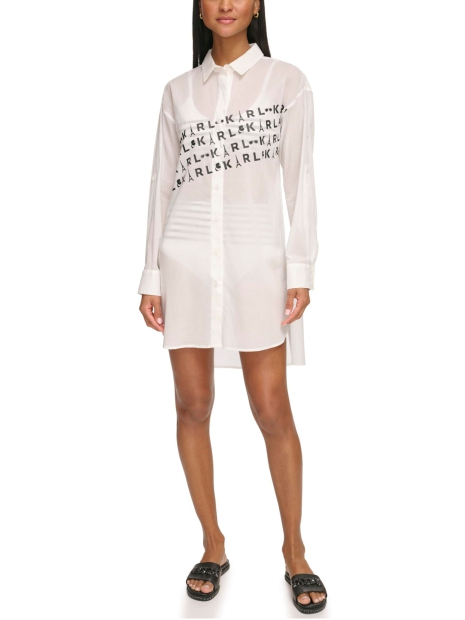 Платье для пляжа Karl Lagerfeld 1159826375 (Белый L)