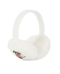 Стильные теплые наушники Karl Lagerfeld с мехом 1159794777 (Белый, One size)