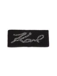 Женская вязаная повязка Karl Lagerfeld Paris с логотипом из страз 1159795521 (Черный, One size)