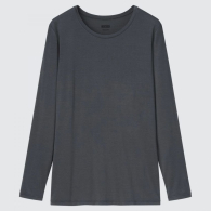 Женское термобелье лонгслив Uniqlo HEATTECH Extra Warm Crew Neck 1159762004 (Серый, XS)