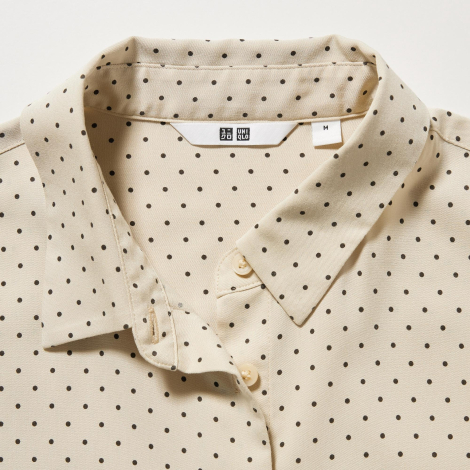 Жіноча легка сорочка Uniqlo блуза в горошок оригінал