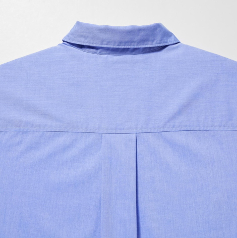 Женская рубашка UNIQLO с коротким рукавом 1159786411 (Голубой, XL)