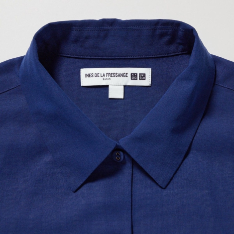 Легкая полупрозрачная рубашка Uniqlo 1159794515 (Синий, XL)