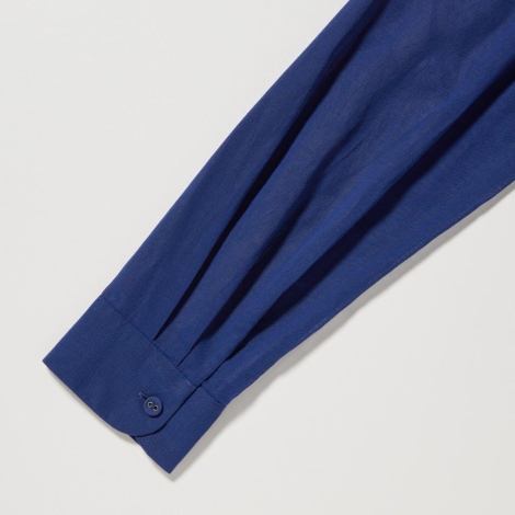 Легкая полупрозрачная рубашка Uniqlo 1159794515 (Синий, XL)