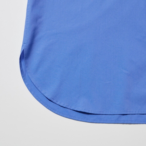 Бавовняна сорочка UNIQLO з довгим рукавом 1159795682 (Блакитний, XL)