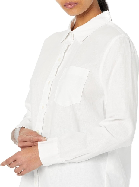 Легкая женская рубашка GAP c длинным рукавом 1159803559 (Белый, XXL)
