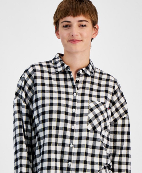 Женская фланелевая рубашка Tommy Hilfiger в клетку 1159806293 (Разные цвета, S)