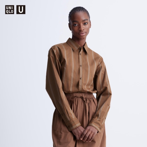 Сорочка в клітинку UNIQLO 1159811317 (Коричневий, S)