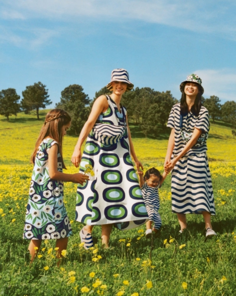 Женская льняная рубашка Uniqlo Marimekko с короткими рукавами 1159811778 (Белый/Синий, M)