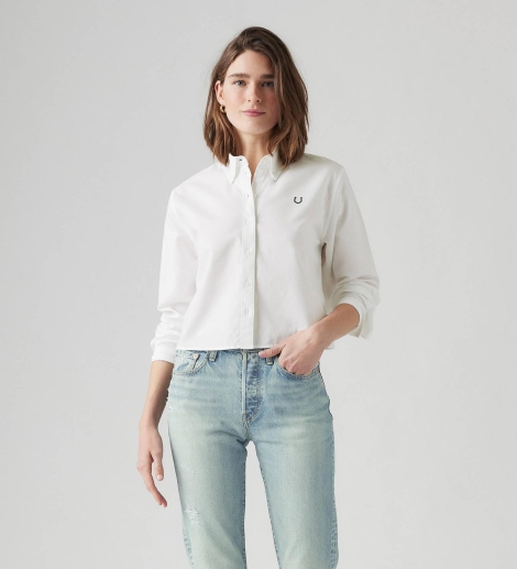 Жіноча сорочка Levi's укорочена 1159821774 (Білий S)