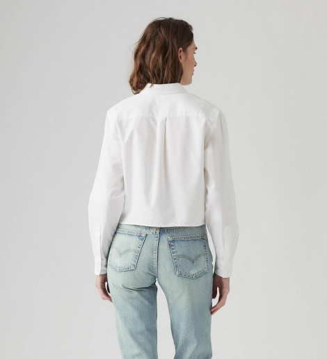 Жіноча сорочка Levi's укорочена 1159821774 (Білий S)