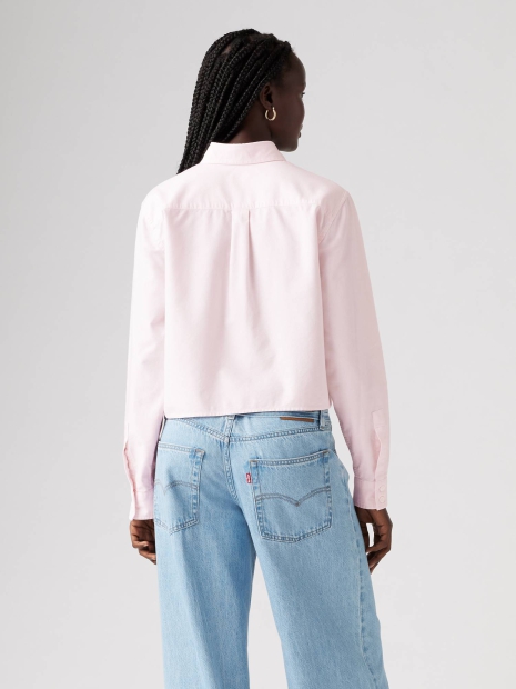 Жіноча сорочка Levi's укорочена 1159821775 (Рожевий S)