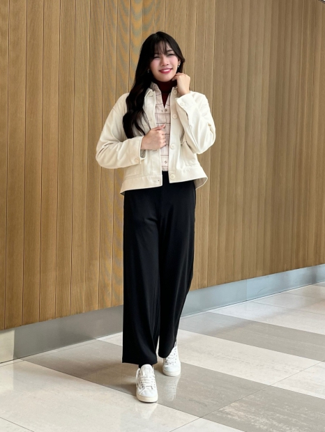 Жіноча сорочка Uniqlo в клітинку 1159830307 (Бежевий XL)