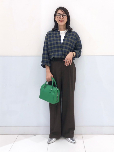Фланелева сорочка Uniqlo в клітинку 1159831136 (Синій/Зелений S)