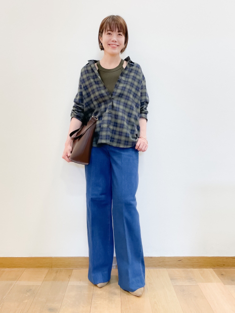 Фланелева сорочка Uniqlo в клітинку 1159831136 (Синій/Зелений S)