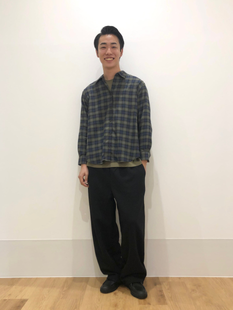 Фланелева сорочка Uniqlo в клітинку 1159831136 (Синій/Зелений S)