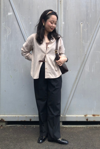 Женская фланелевая рубашка Uniqlo 1159833066 (Бежевый M)