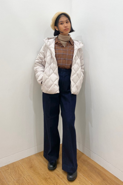 Женская фланелевая рубашка Uniqlo в клетку 1159833069 (Коричневый XXL)