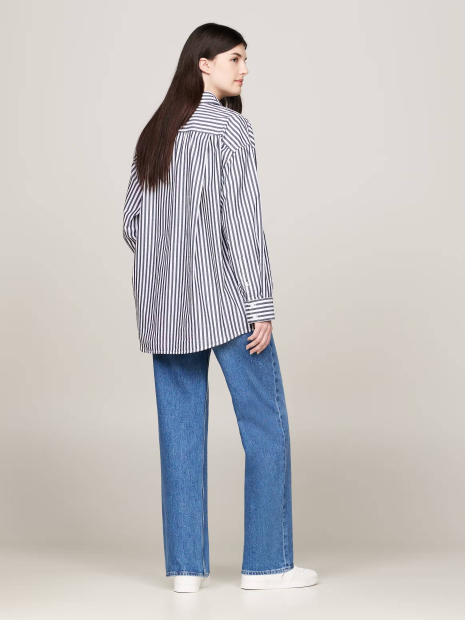 Жіноча сорочка Tommy Hilfiger в смужку 1159834303 (Білий XS)