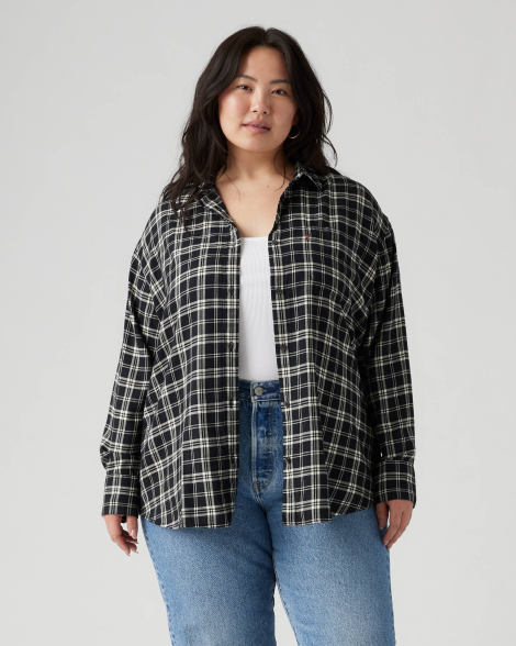 Женская рубашка Levi's 1159834898 (Черный/Белый XXL)
