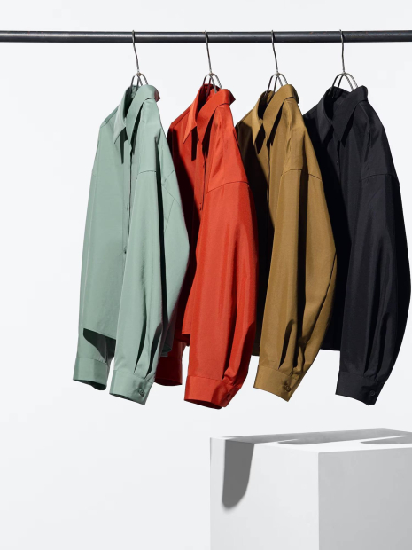 Легка сорочка UNIQLO на гудзиках 1159835427 (Помаранчевий M)